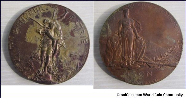 France Gloria Victus Shooting Medal by H Bubois Apres Mercie. Bronze 60MM
