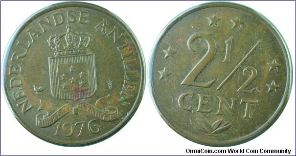 Antilles(Netherlands)2.5Cents-km9-1976