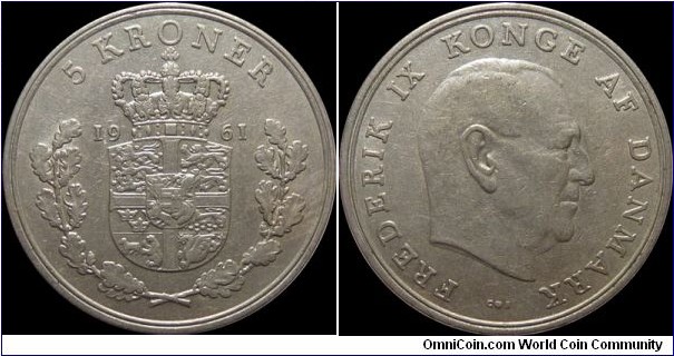 Denmark 5 Kroner 1961