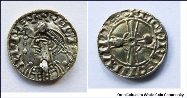 Edward the Confessor Expanding Cross penny made into a brooch. 
