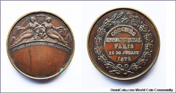 Medal to celebrate the International Congress for the Society for Protection of Animals.