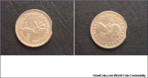 Error coin - Rhodesia & Nyasaland 3 pence