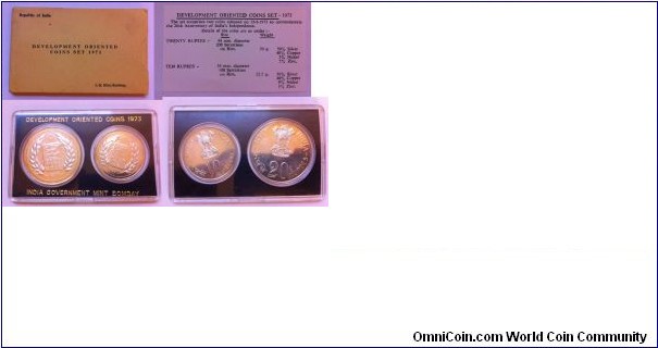 2 Coin Proof set. Development oriented coins. Silver coin. 