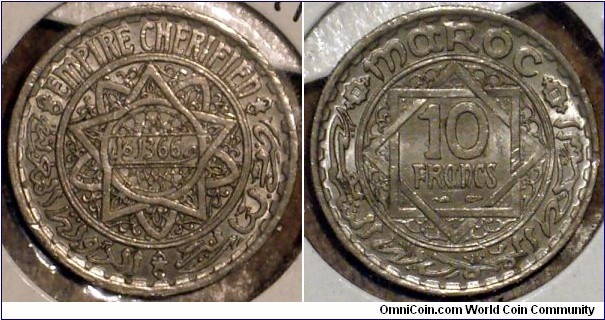 10 Francs AH 1366