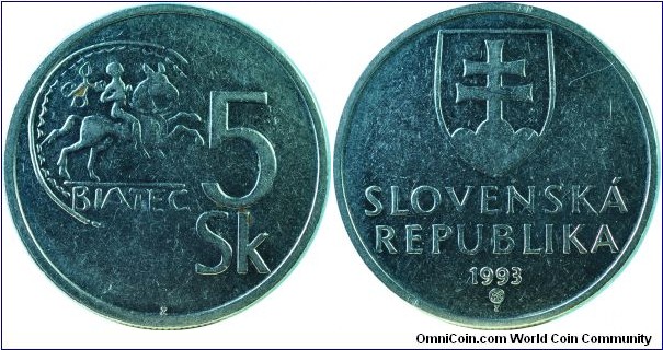 Slovakia 5Korun-km14-1993