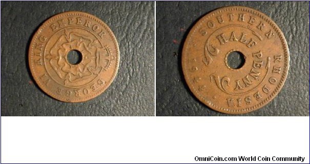 Southern Rhodesia half penny