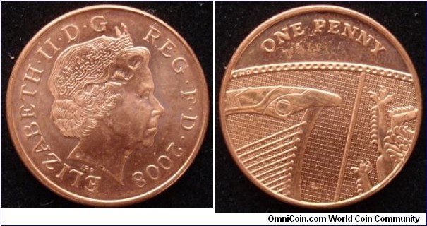 One Penny
Royal shield
mid-left