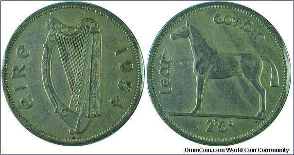 Ireland0.5Crown-km16a-1954