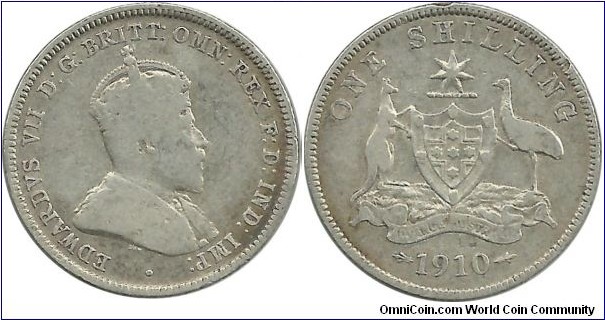 Australia 1 Shilling 1910