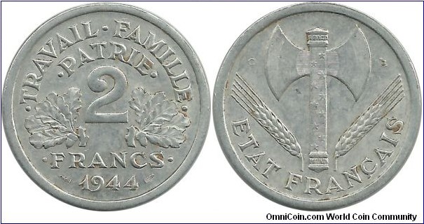 France 2 Francs 1944C