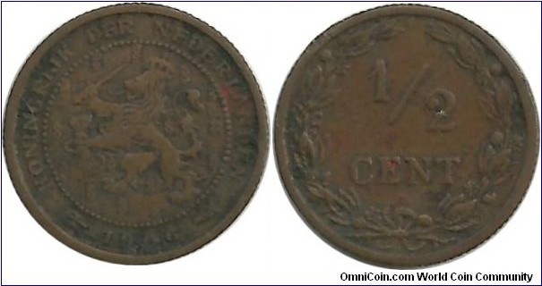 Nederland ½ Cent 1906