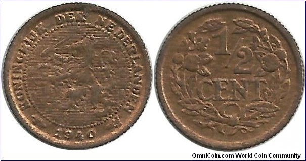 Nederland ½ Cent 1940