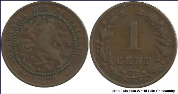 Nederland 1 Cent 1878