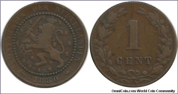 Nederland 1 Cent 1880