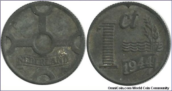Nederland 1 Cent 1944