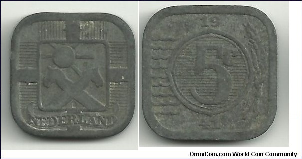 Nederland 5 Cents 1941