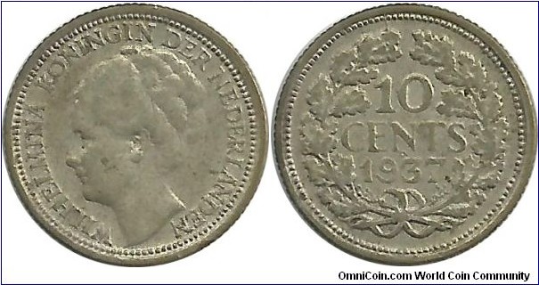 Nederland 10 Cents 1937