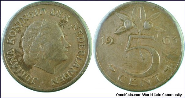 Netherlands5Cents-km181-1963