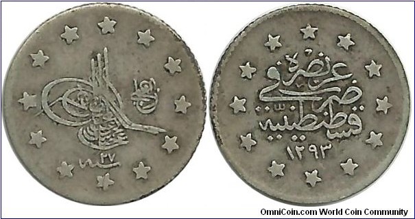 Ottoman 1 Kurus 1293-27 (1903)