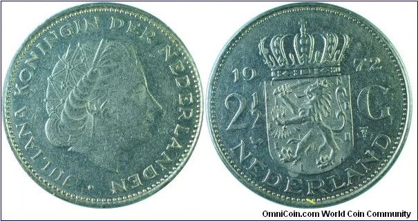 Netherlands2.5Gulden-km191-1972