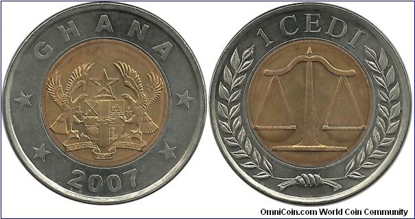Ghana 1 Cedi 2007