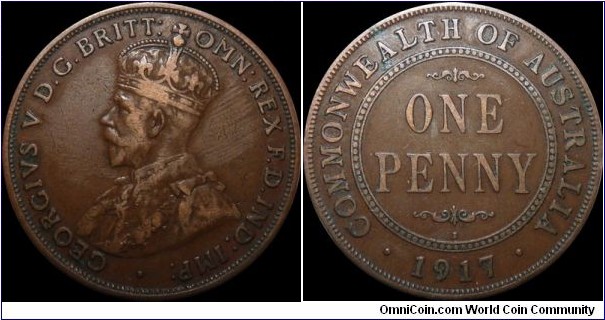Australia One Penny 1917-I