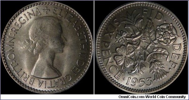 United Kingdom 6 Pence 1953