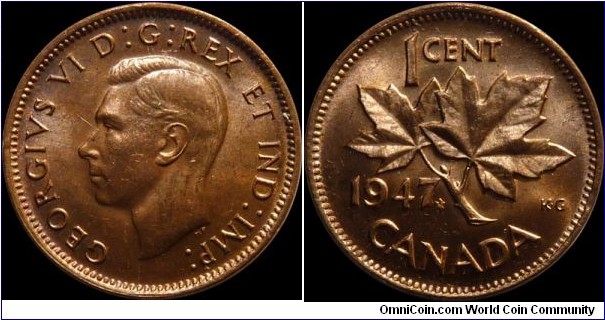 Canada 1 Cent 1947 Maple Leaf