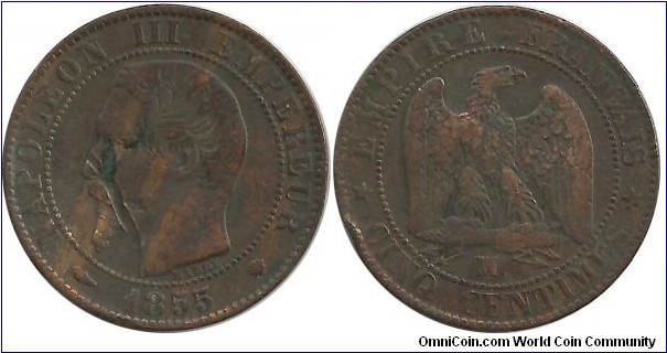 France 5 Centimes 1855