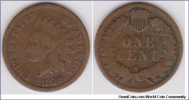 1886 Indian Head Cent