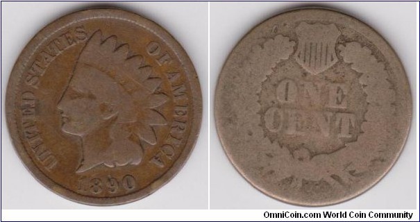 1890 Indian Head Cent