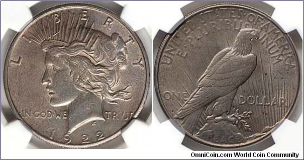 1922 Peace Dollar