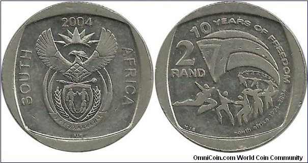 SouthAfrica 2 Rand 2004