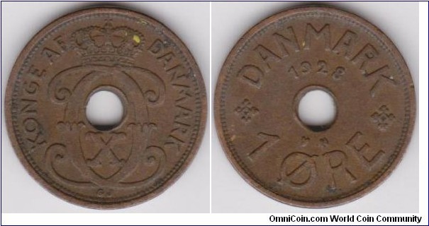 1928 Danmark 1 Öre