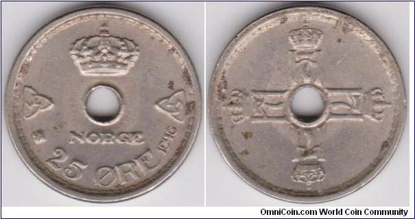 Norway 1946 25 Öre