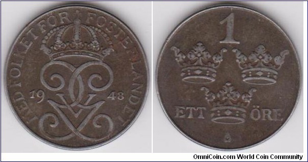 1948 Sweden 1 Öre