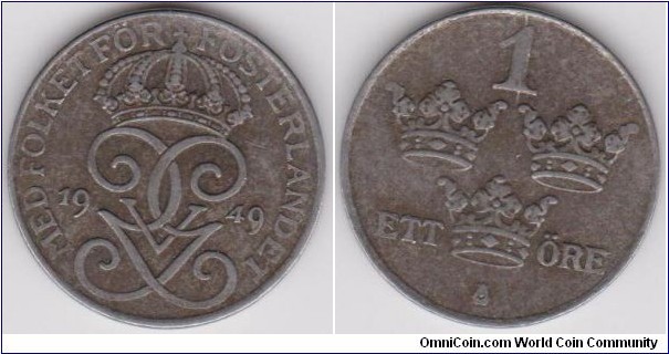 1949 Sweden 1 Öre