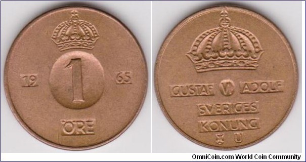 1965 Sweden 1 Öre