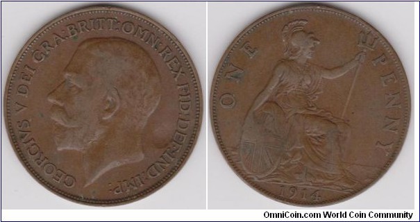 Georgivs V 1914 One Penny