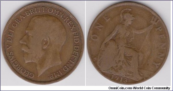 Georgivs V 1913 One Penny
