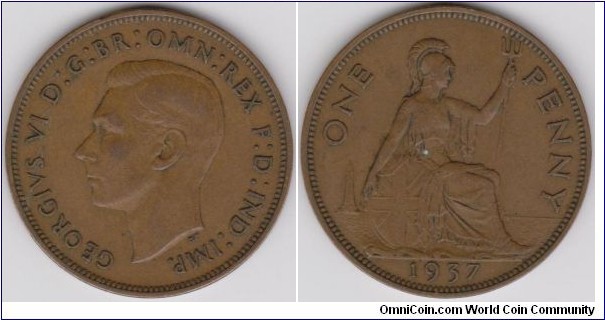 1937 Georgivs VI One Penny