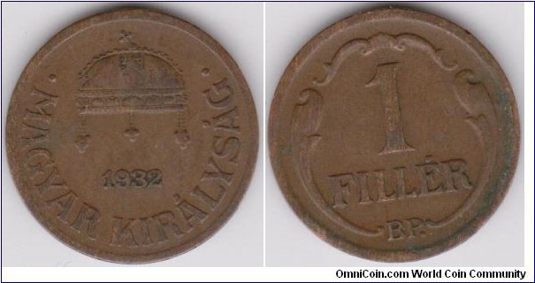 1932 Hungary 1 Filler