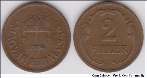 1934 Hungary 2 Filler