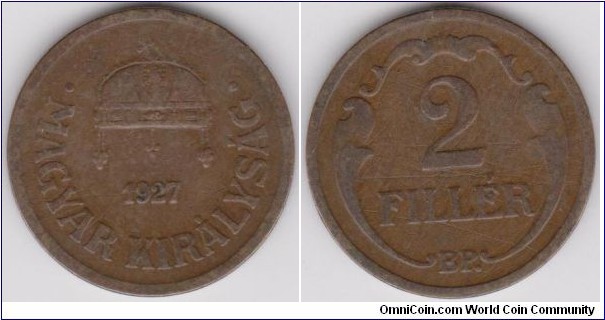 1927 Hungary 2 Filler