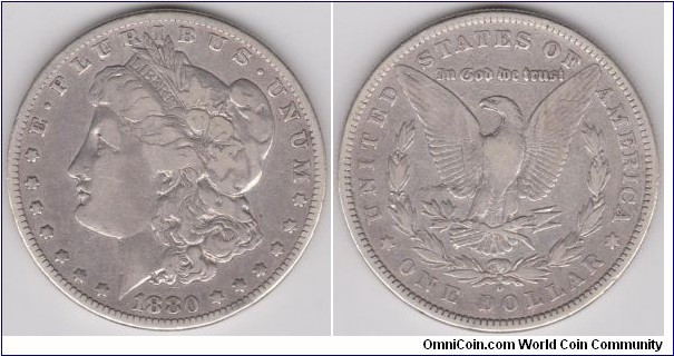 1880 O Morgan Dollar Silver 