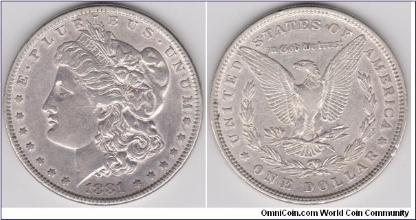 1881 Morgan Dollar Silver