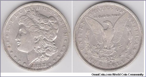 1882 O Morgan Dollar Silver