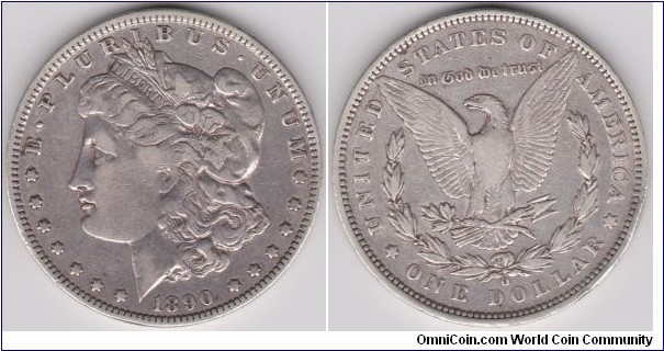 1890 O Morgan Dollar Silver