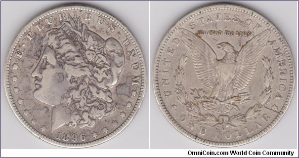 1896 O Morgan Dollar Silver