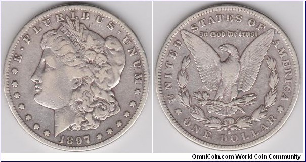 1897 S Morgan Dollar Silver